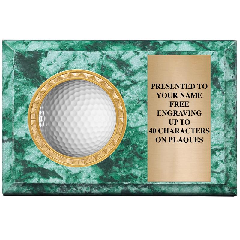 6" X 4" GREEN MBL INSERT PLQ