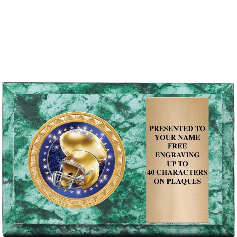 6" X 4" GREEN MBL INSERT PLQ