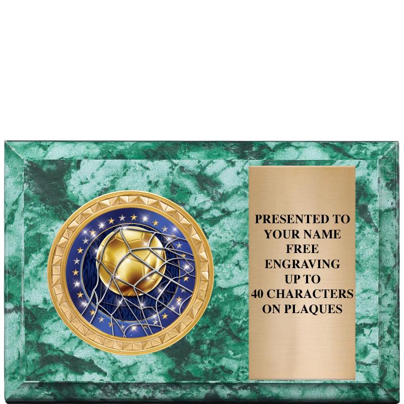 6" X 4" GREEN MBL INSERT PLQ