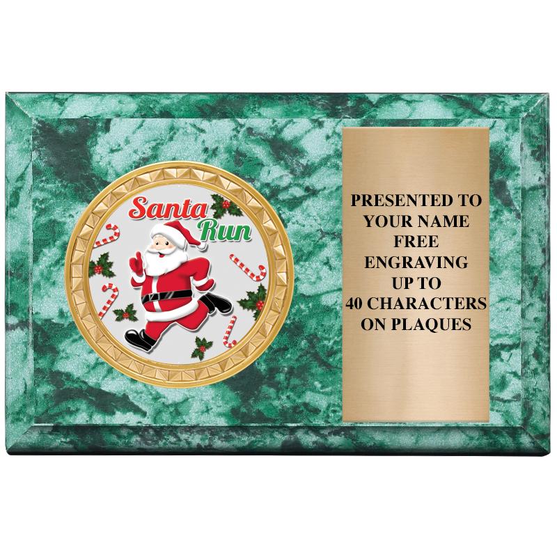 6" X 4" GREEN MBL INSERT PLQ