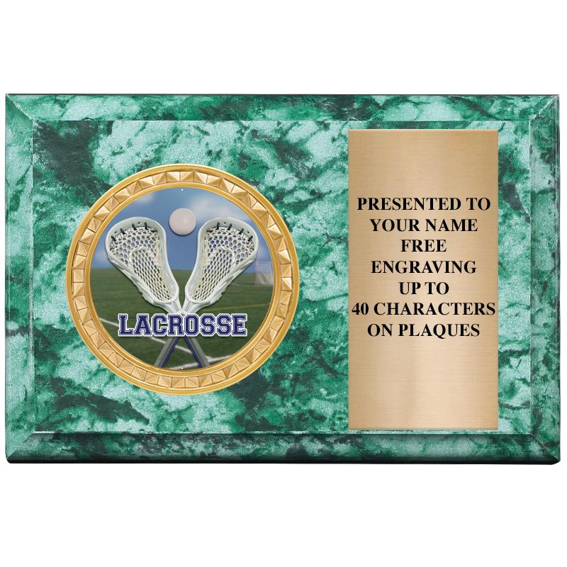 6" X 4" GREEN MBL INSERT PLQ