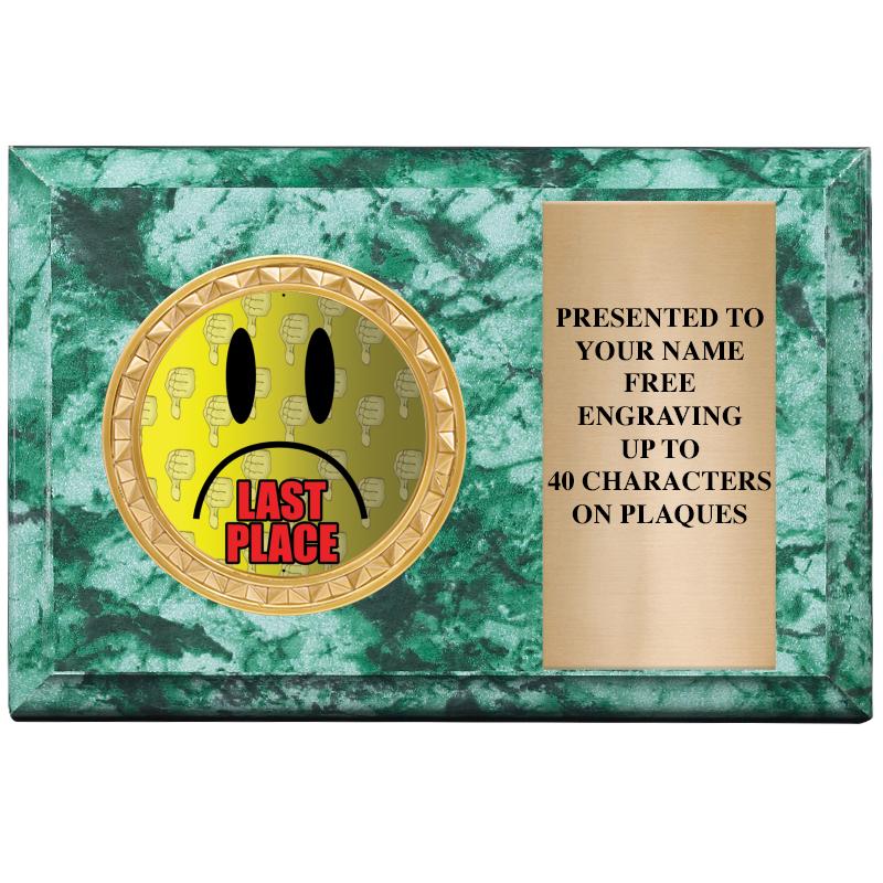 6" X 4" GREEN MBL INSERT PLQ