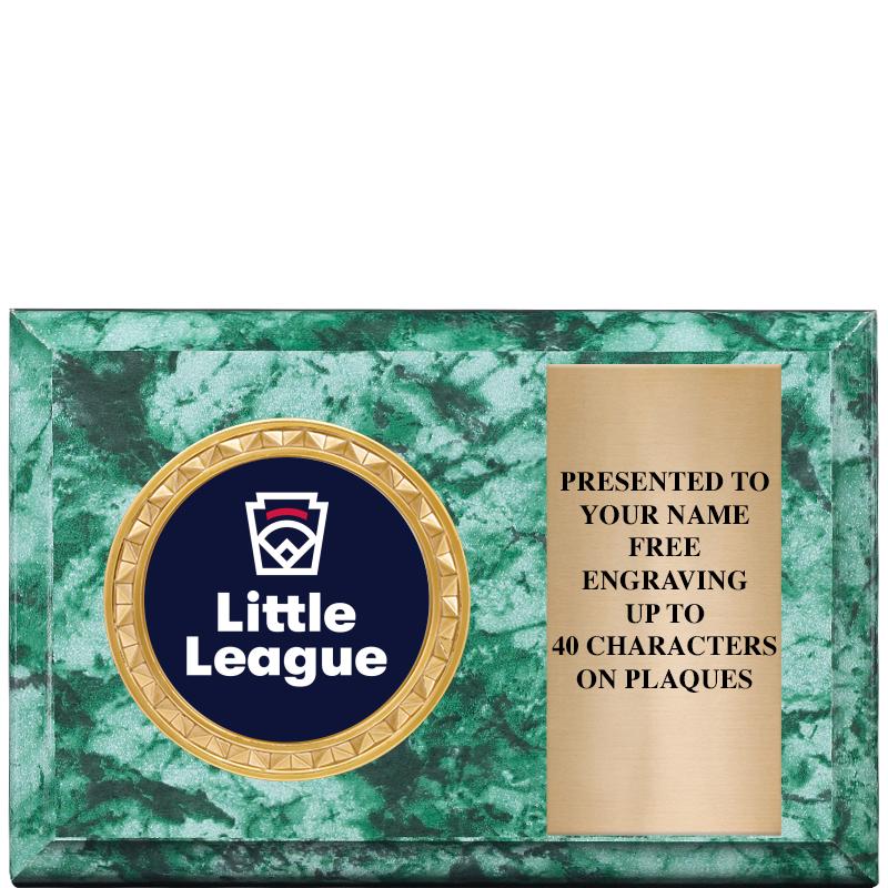 6" X 4" GREEN MBL INSERT PLQ