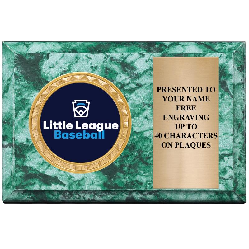 6" X 4" GREEN MBL INSERT PLQ