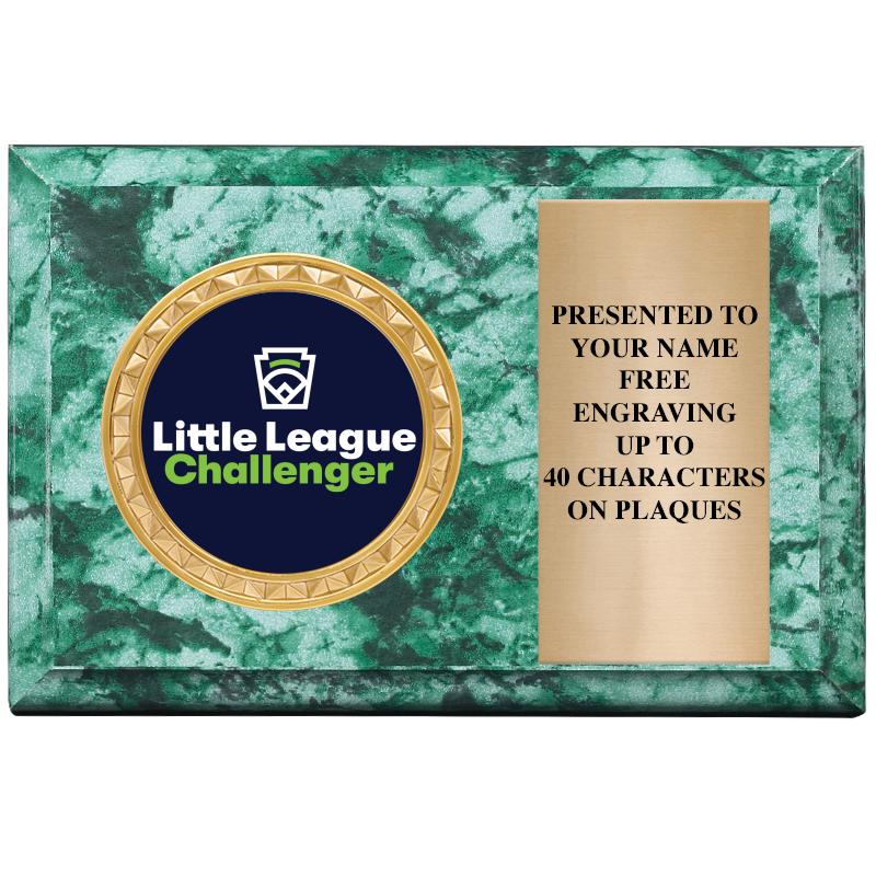 6" X 4" GREEN MBL INSERT PLQ