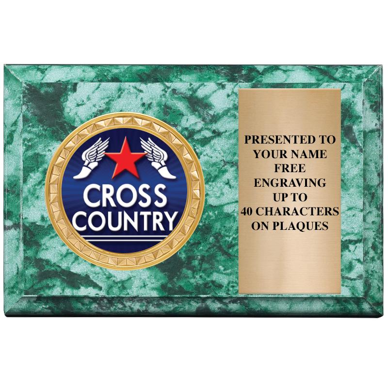 6" X 4" GREEN MBL INSERT PLQ