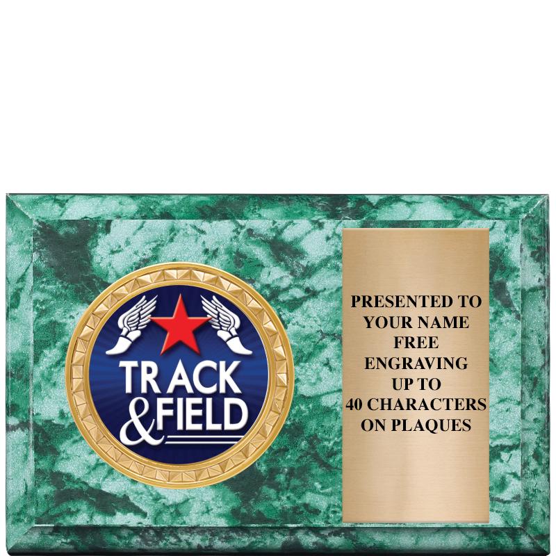 6" X 4" GREEN MBL INSERT PLQ