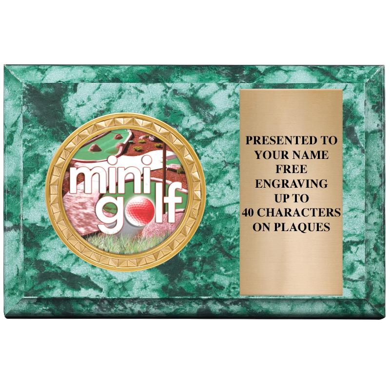 6" X 4" GREEN MBL INSERT PLQ