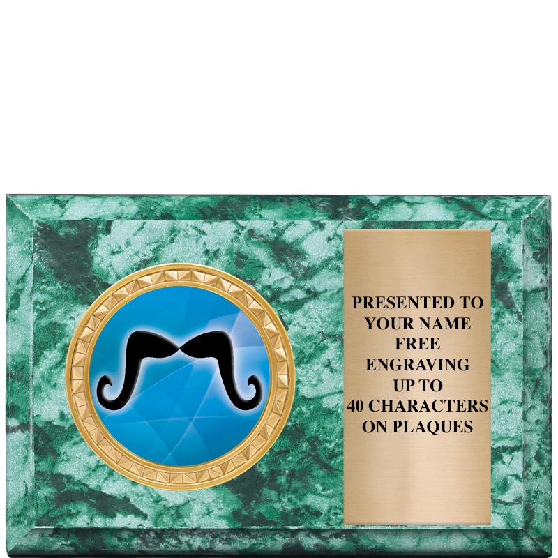 6" X 4" GREEN MBL INSERT PLQ