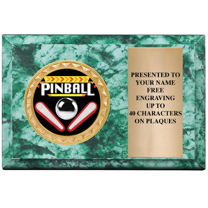 6" X 4" GREEN MBL INSERT PLQ