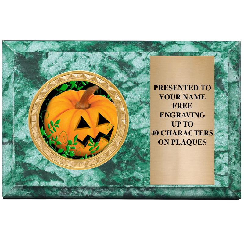 6" X 4" GREEN MBL INSERT PLQ