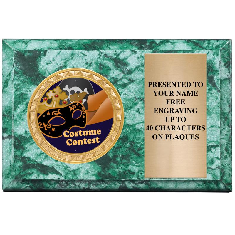 6" X 4" GREEN MBL INSERT PLQ