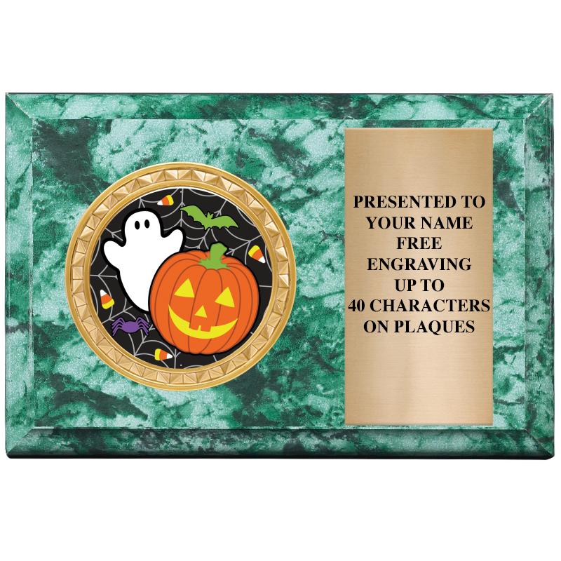 6" X 4" GREEN MBL INSERT PLQ