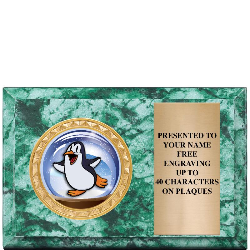 6" X 4" GREEN MBL INSERT PLQ