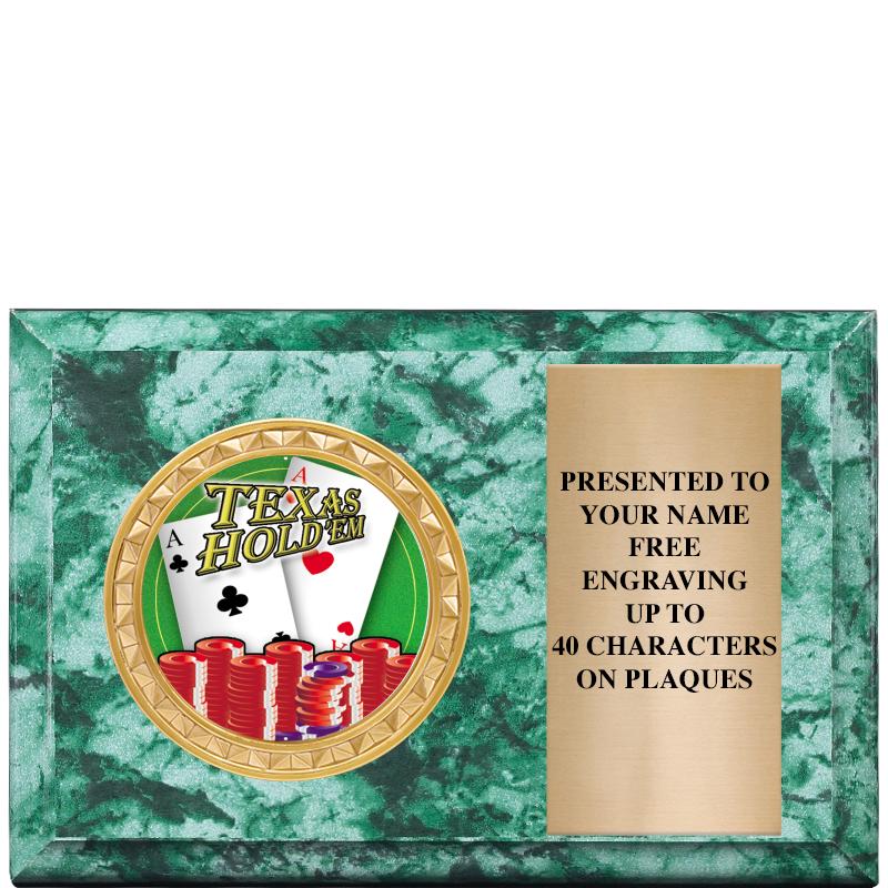 6" X 4" GREEN MBL INSERT PLQ