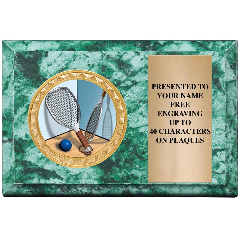 6" X 4" GREEN MBL INSERT PLQ