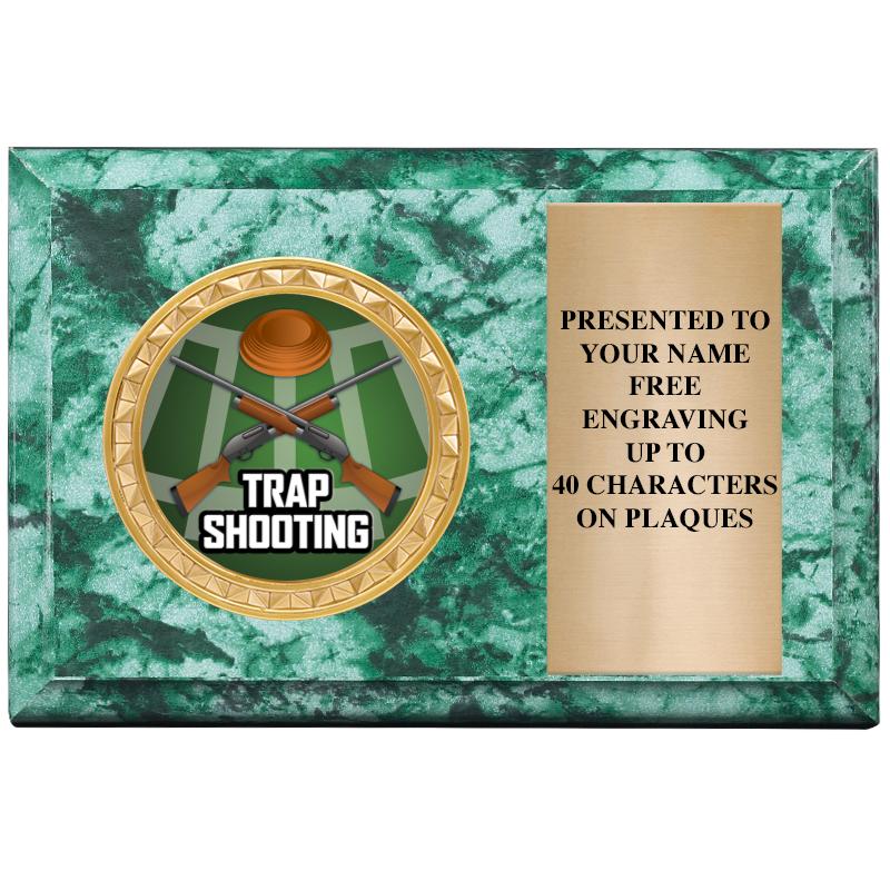 6" X 4" GREEN MBL INSERT PLQ