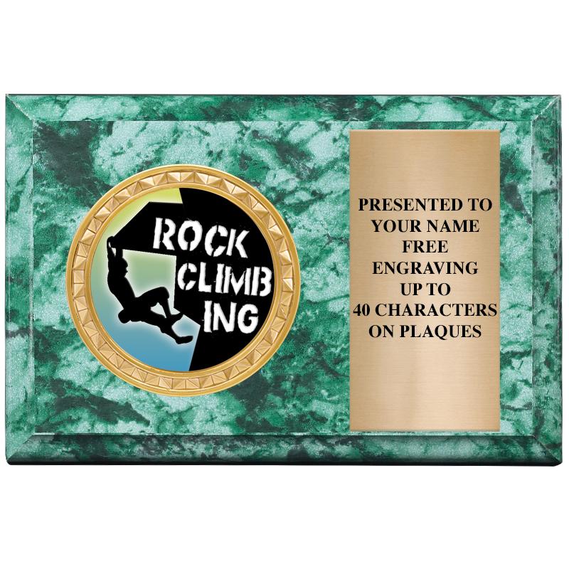 6" X 4" GREEN MBL INSERT PLQ