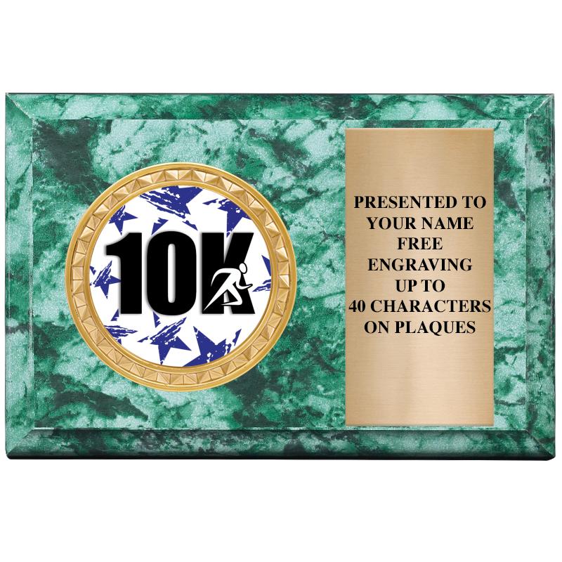 6" X 4" GREEN MBL INSERT PLQ