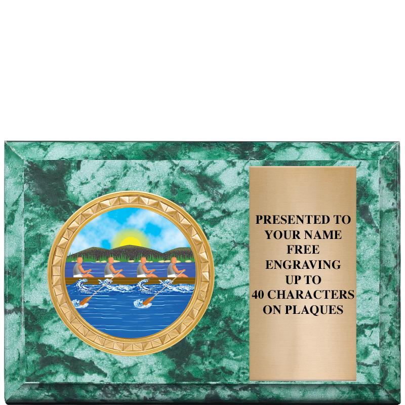 6" X 4" GREEN MBL INSERT PLQ