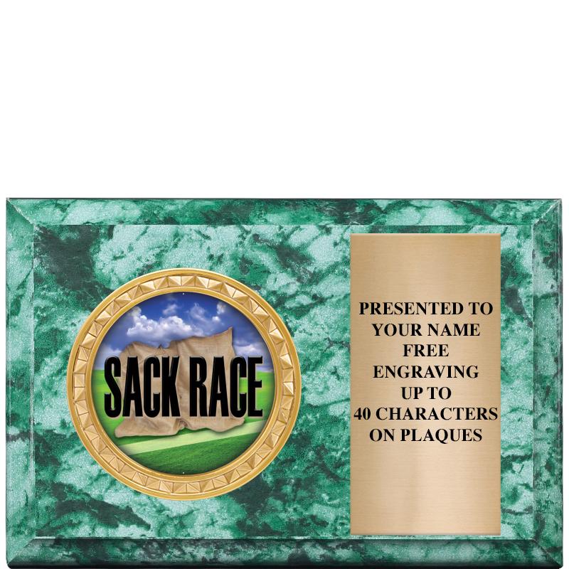 6" X 4" GREEN MBL INSERT PLQ