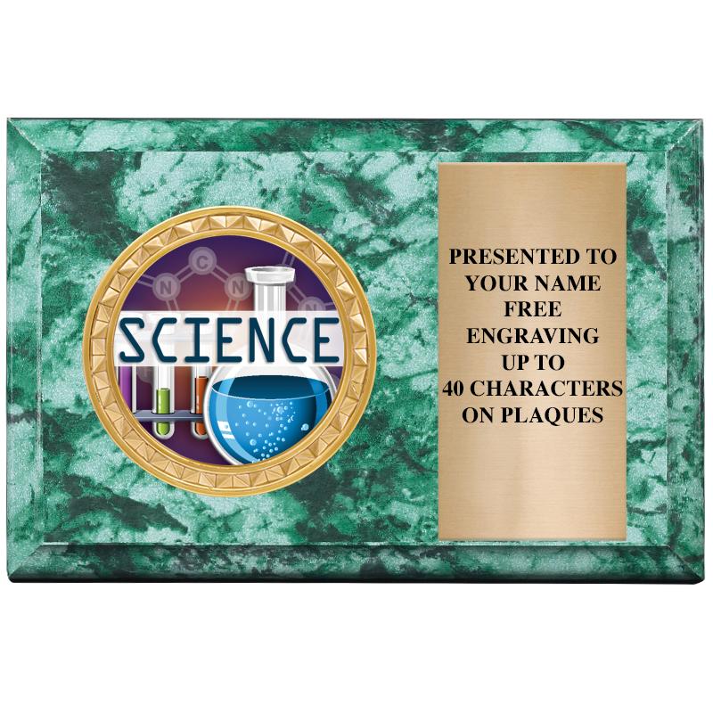 6" X 4" GREEN MBL INSERT PLQ