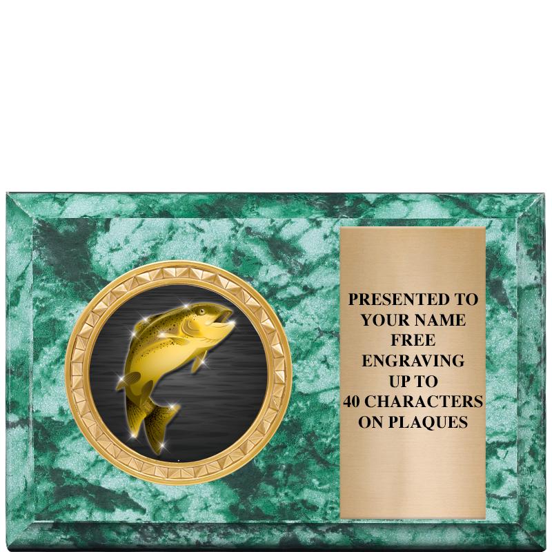 6" X 4" GREEN MBL INSERT PLQ