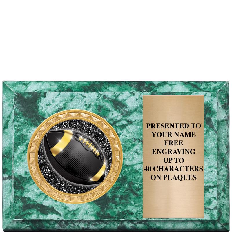 6" X 4" GREEN MBL INSERT PLQ