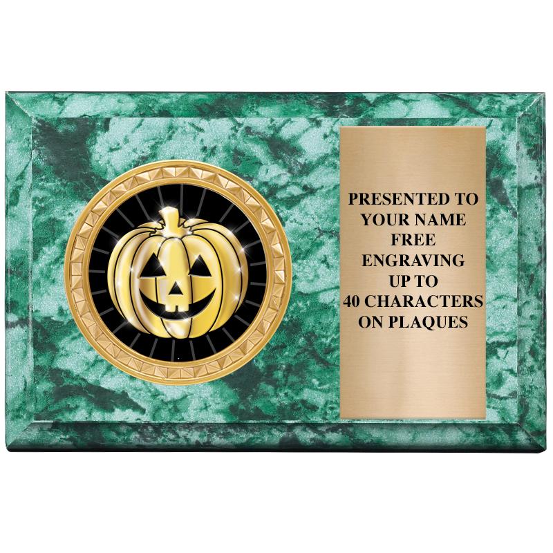 6" X 4" GREEN MBL INSERT PLQ