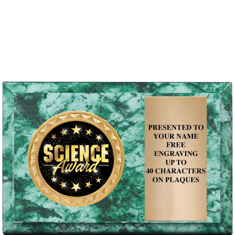 6" X 4" GREEN MBL INSERT PLQ