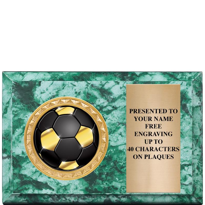 6" X 4" GREEN MBL INSERT PLQ