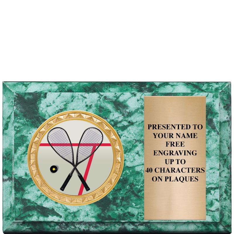 6" X 4" GREEN MBL INSERT PLQ