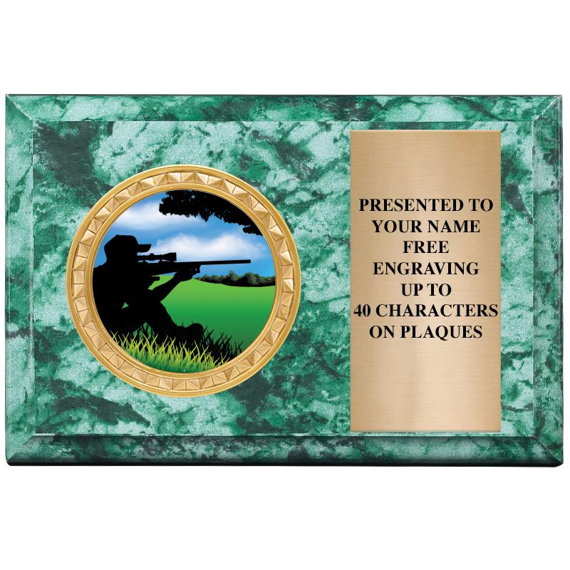 6" X 4" GREEN MBL INSERT PLQ