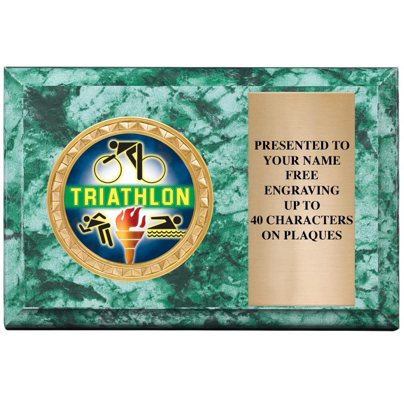 6" X 4" GREEN MBL INSERT PLQ