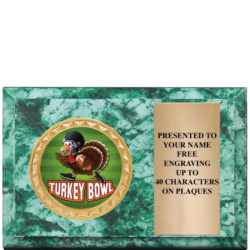 6" X 4" GREEN MBL INSERT PLQ