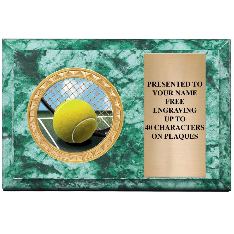6" X 4" GREEN MBL INSERT PLQ