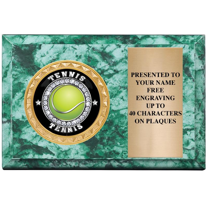 6" X 4" GREEN MBL INSERT PLQ