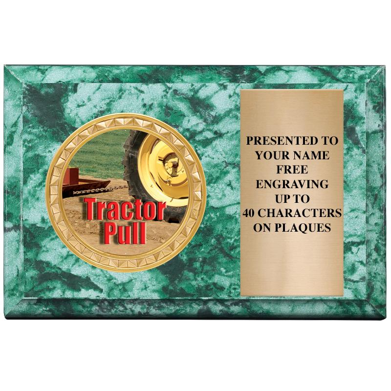 6" X 4" GREEN MBL INSERT PLQ