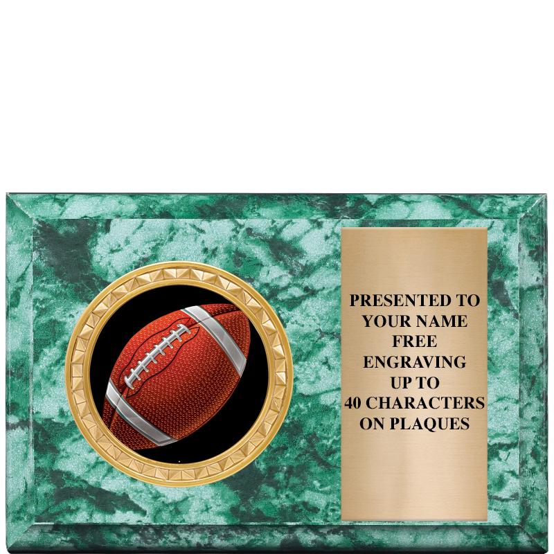 6" X 4" GREEN MBL INSERT PLQ