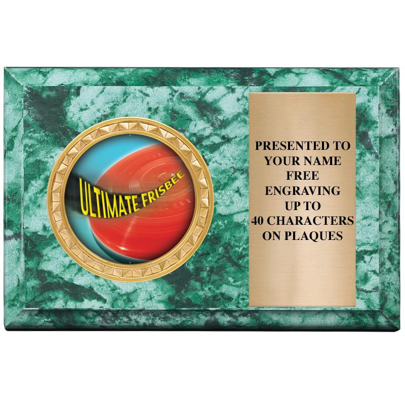 6" X 4" GREEN MBL INSERT PLQ