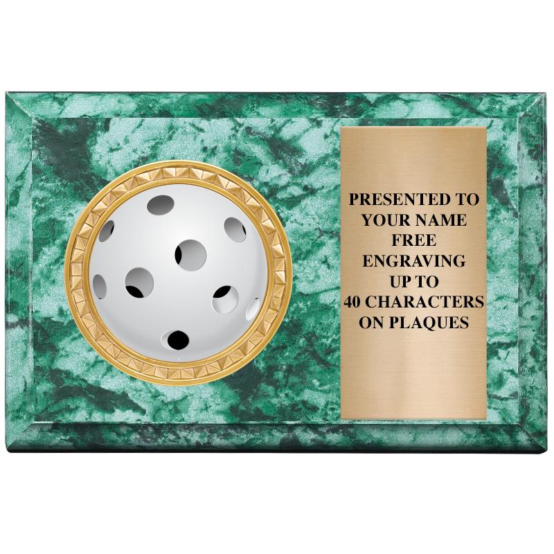 6" X 4" GREEN MBL INSERT PLQ