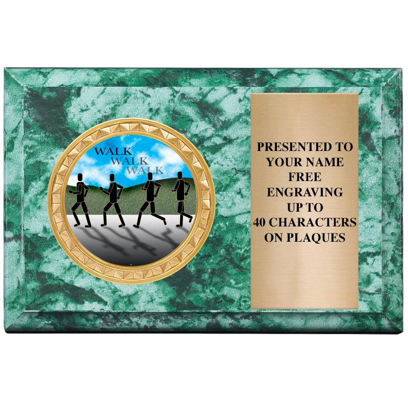 6" X 4" GREEN MBL INSERT PLQ