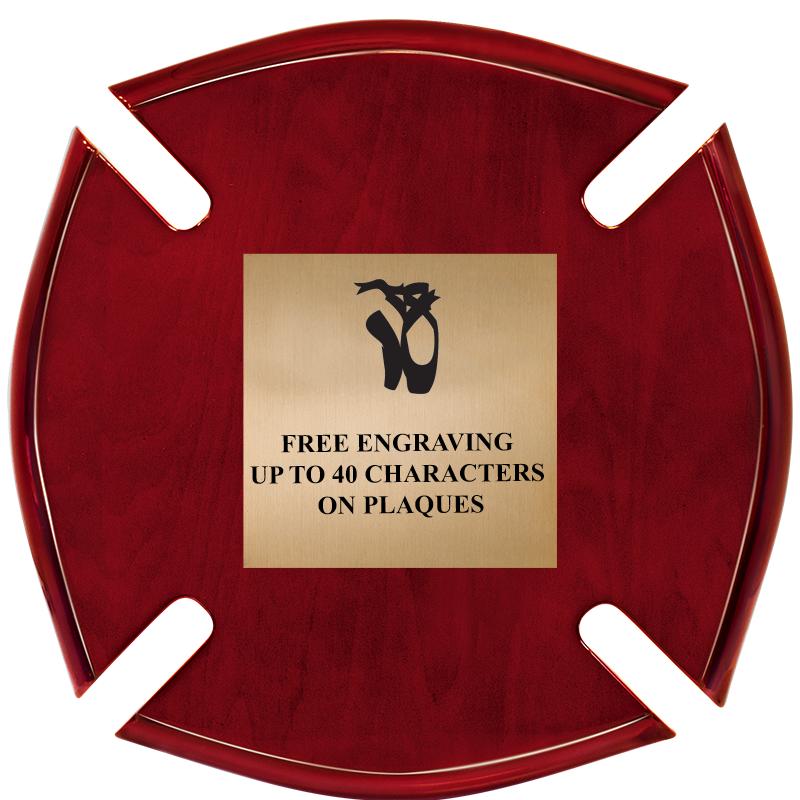 10"X10"ROSEWOOD MALTESE PLAQUE