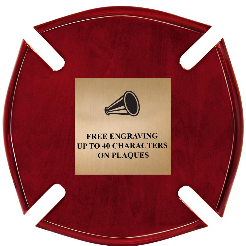 10"X10"ROSEWOOD MALTESE PLAQUE