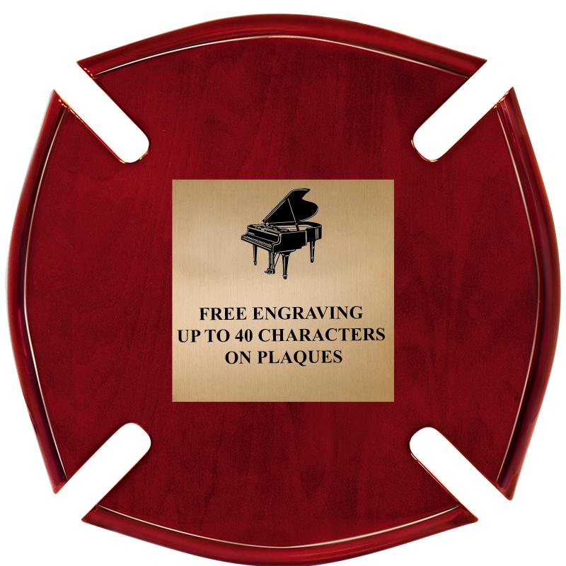 10"X10"ROSEWOOD MALTESE PLAQUE