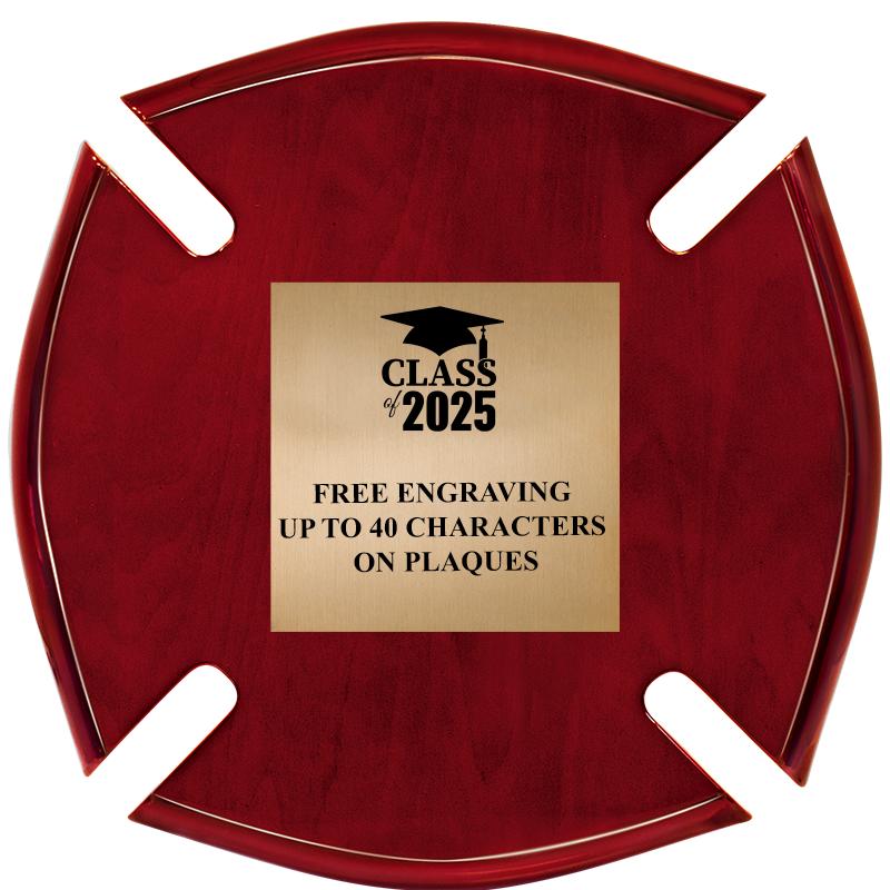 10"X10"ROSEWOOD MALTESE PLAQUE