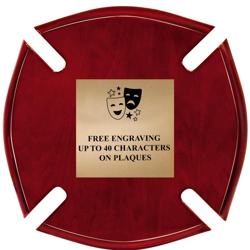 10"X10"ROSEWOOD MALTESE PLAQUE