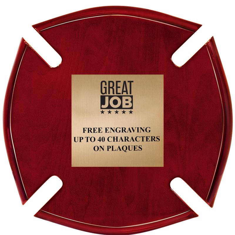 10"X10"ROSEWOOD MALTESE PLAQUE