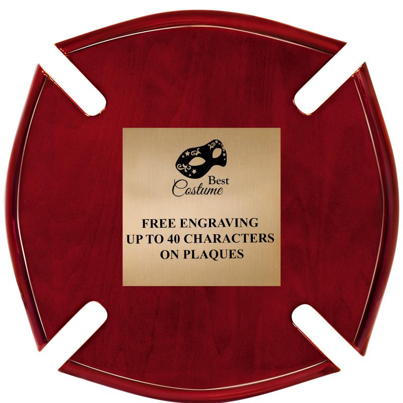 10"X10"ROSEWOOD MALTESE PLAQUE