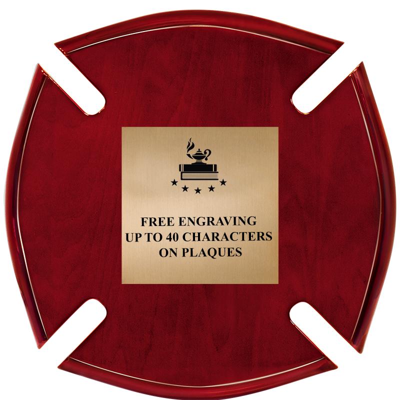 10"X10"ROSEWOOD MALTESE PLAQUE